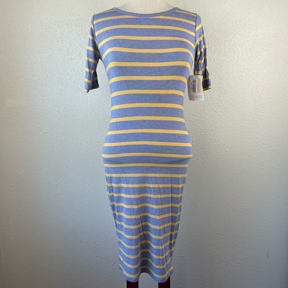 NWT LulaRoe Striped Julia Dress Size XXS